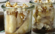 Easy salted caramel and banana cups