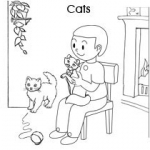 Pet colouring pages: Cats