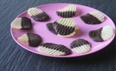 Chocolate dipped potato chips