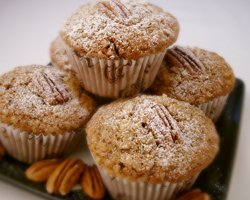 Coffee pecan muffins