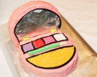 Make-up compact birthday cake