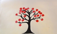 tree craft cork stamp apple tree