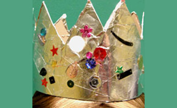 Silver foil crown