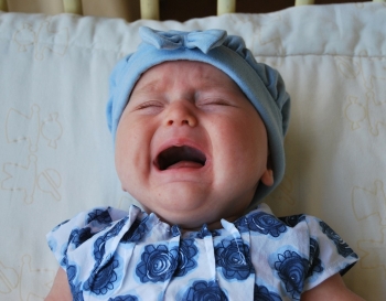 soothing a crying newborn