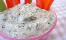 Healthy spinach and feta dip