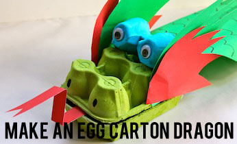 Egg carton dragon craft on Kidspot