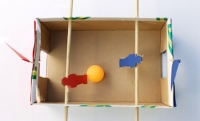 Shoebox foosball game on Kidspot