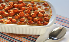 Chicken casserole with pom poms