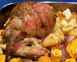 Greek-style roast lamb