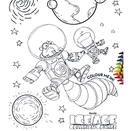 Ice Age 5 colouring in page