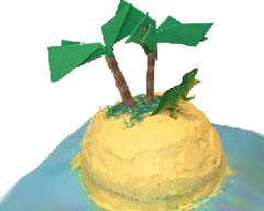 Island birthday cake