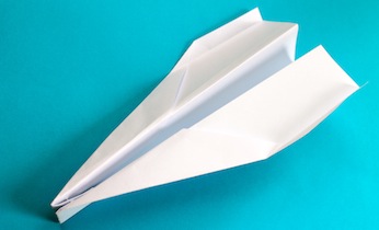 Javelin paper plane design on Kidspot