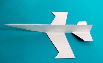 Cut and fold jet plane on Kidspot
