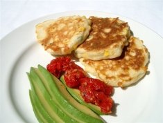 Corn and cheese pikelet