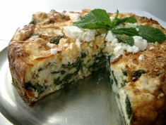 Spinach and mint pie