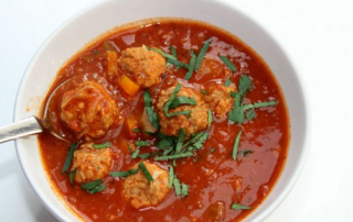 Hearty meatball soup