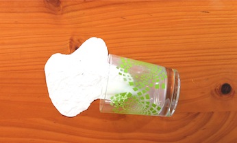 Fake spilled milk April Fools' Day idea on Kidspot