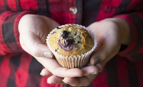 One bowl blueberry and coconut muffins