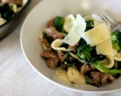 Orecchiette with sausage and greens