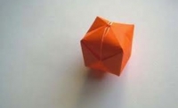 orange origami balloon