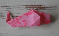 Pink origami fish