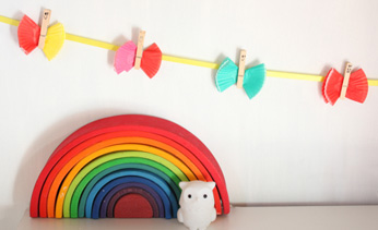 How to make a paper butterfly garland, Craft