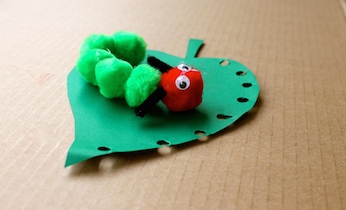 Pom pom Very Hungry Caterpillar craft on Kidspot