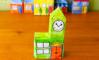 Papercraft: Pop-Up Paper Town Hall - Art And Craft - Free Printables -  Printable Town Hall