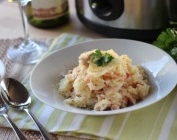 Rice cooker chicken and bacon risotto