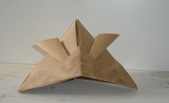Origami samurai hat