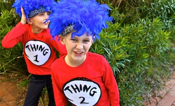 Thing 1 and Thing 2 dress up costumes on Kidspot