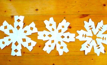 Winter craft: Make paper snowflakes