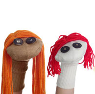 Make a dog sock puppet