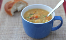 Split pea and vegetable soup