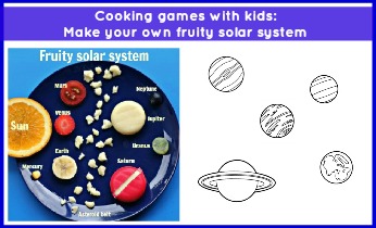 Cooking games with kids: Make your own fruity  solar system