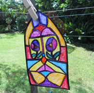 Stained glass window cards