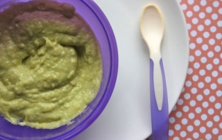 Sweet corn and avocado puree