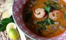 Thai-style prawn coconut soup