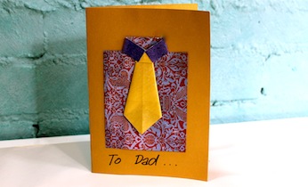 Shirt and tie Father's Day card on Kidspot