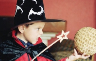 wizard boy wanding a rockmelon