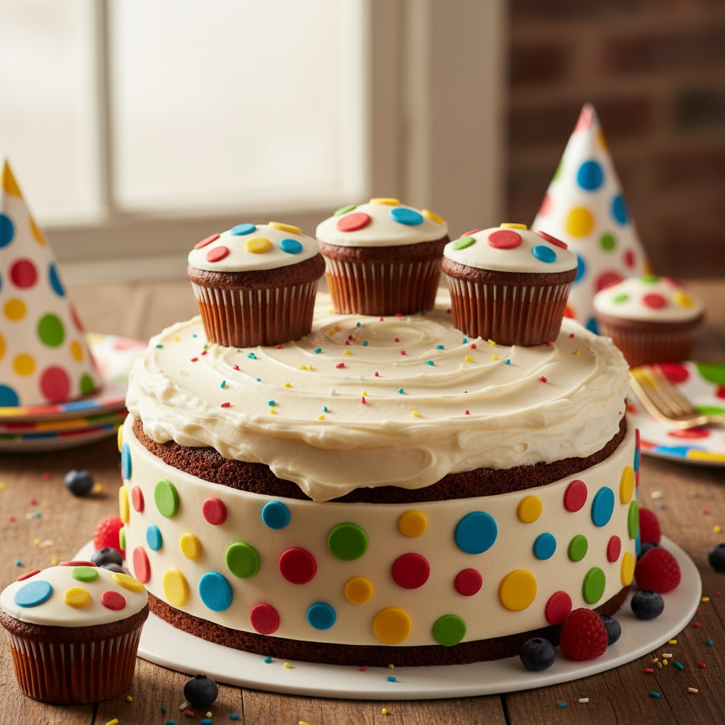 Spotty Dotty birthday cake