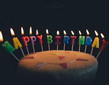 rainbow birthday candles