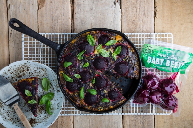 Beetroot & Wild Rice Frittata
