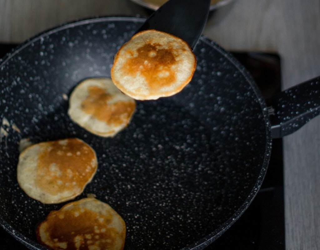 Baby banana pancakes