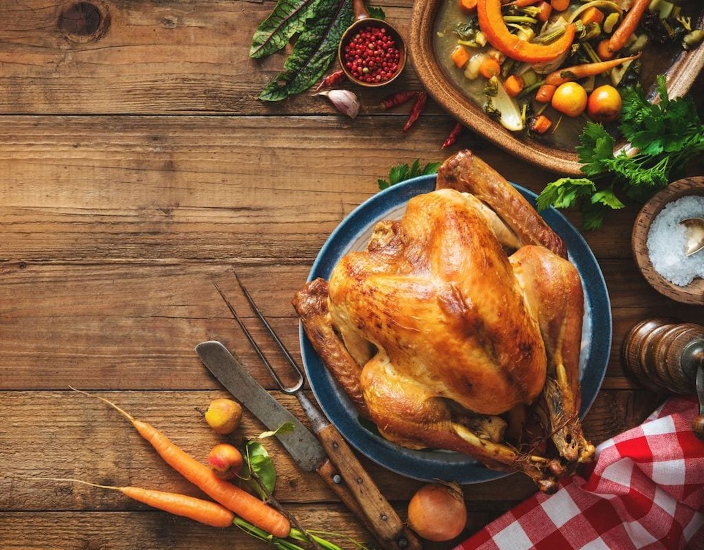 Baked Christmas turkey
