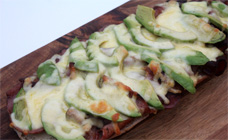 Bacon, cheese and avocado melts