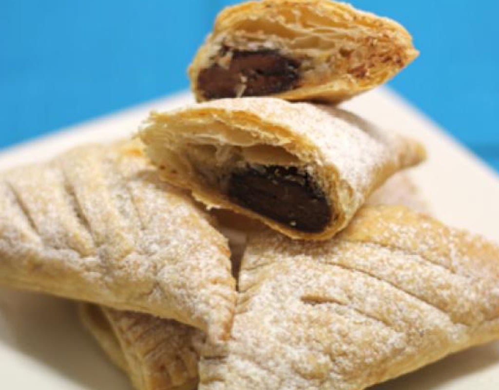 Banana and chocolate parcels