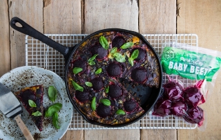 Beetroot & Wild Rice Frittata