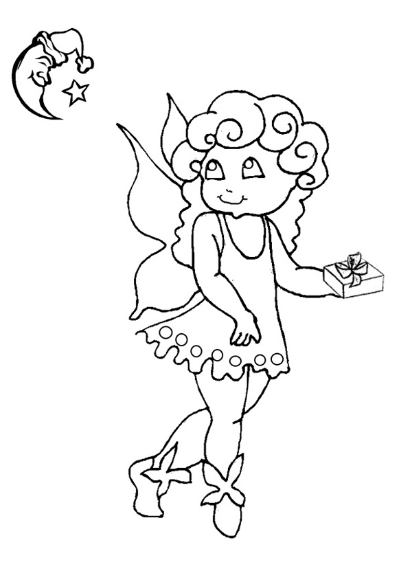angel colouring page