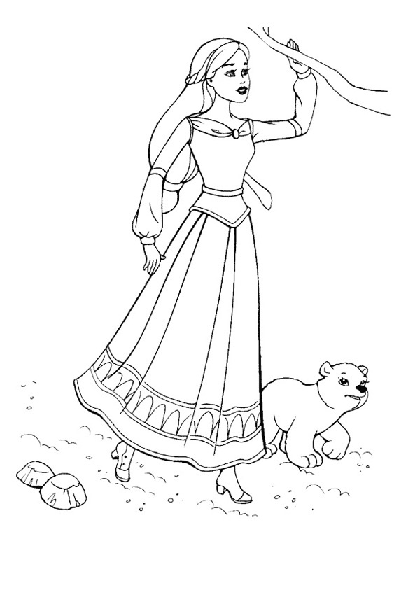 barbie colouring page